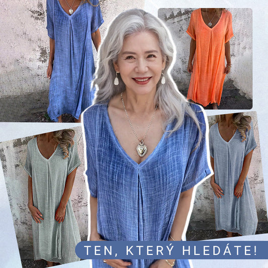 🎁Vysoko kvalitné, pohodlné letné šaty zo 100% ľanu🎁