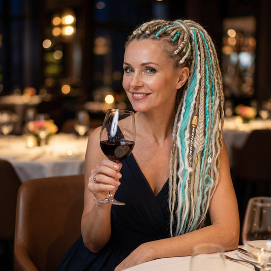 Rýchlo sa opotrebujúci festivalový účes s dredmi a konským chvostom