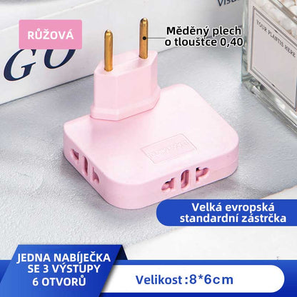 Otočný zásuvkový konvertor - predlžovacia zástrčka o 180 stupňov