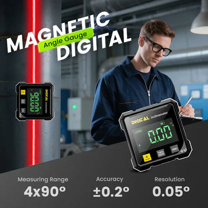 📐4 stranný magnetický digitálny uhlomer s laserom