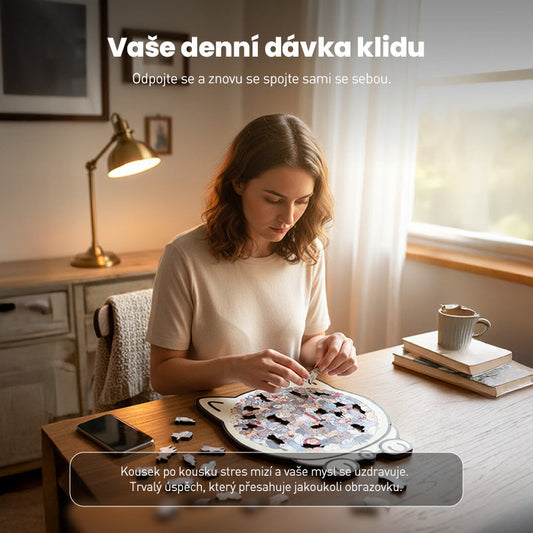 🎅135dielne drevené puzzle v tvare mačky vo farbách Morandiho