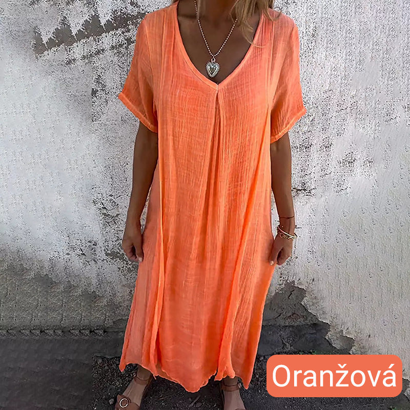 🎁Vysoko kvalitné, pohodlné letné šaty zo 100% ľanu🎁