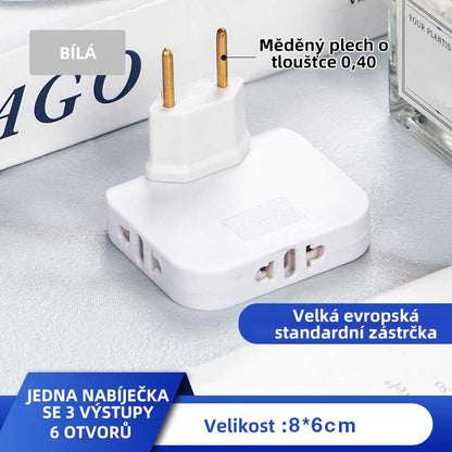 Otočný zásuvkový konvertor - predlžovacia zástrčka o 180 stupňov