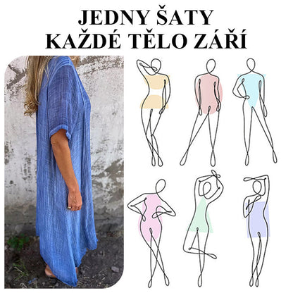 🎁Vysoko kvalitné, pohodlné letné šaty zo 100% ľanu🎁