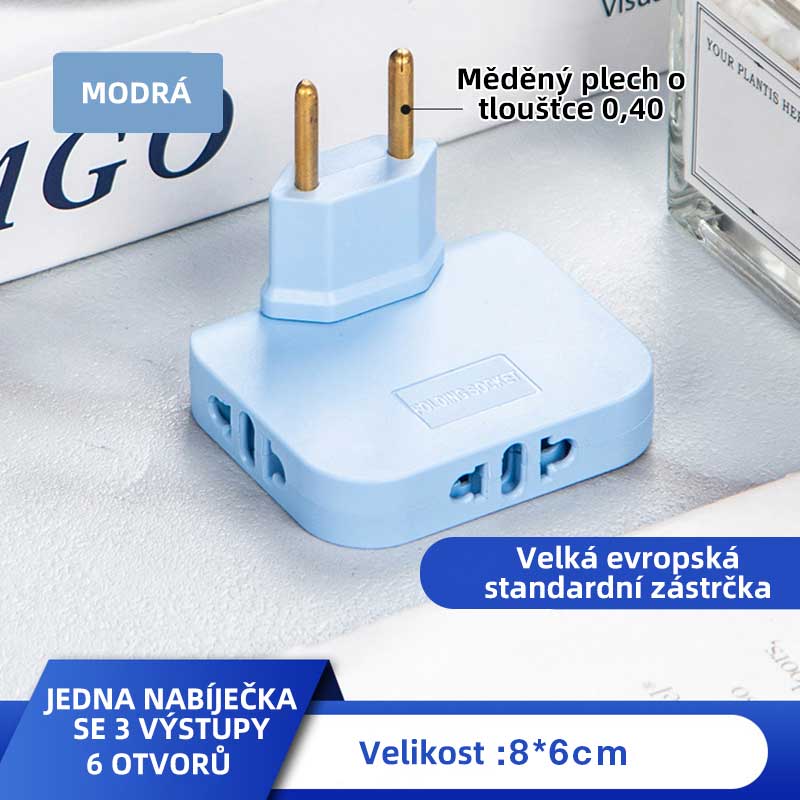Otočný zásuvkový konvertor - predlžovacia zástrčka o 180 stupňov