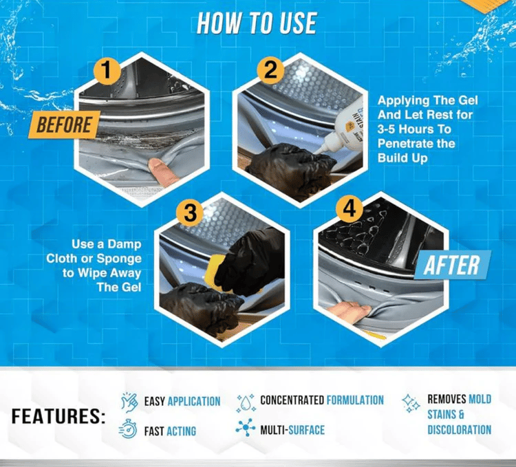 🚿 Účinný gél na odstránenie plesní a húb zo všetkých povrchov