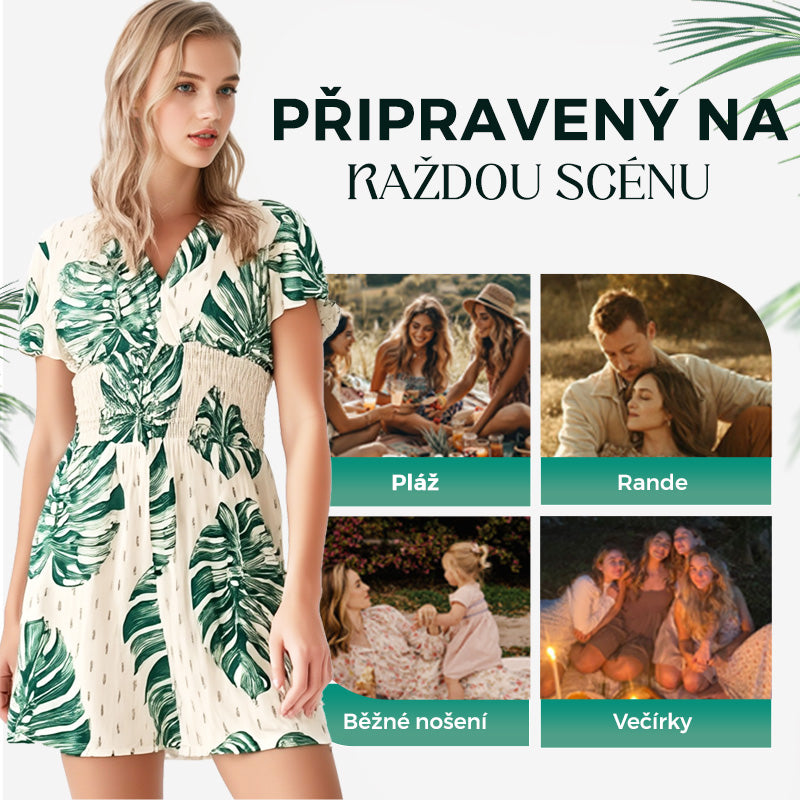 🌸 Ležérny overal s potlačou a vreckami