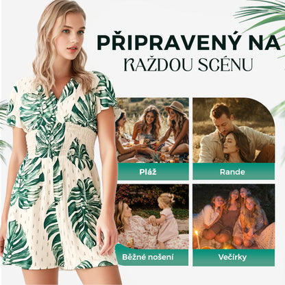 🌸 Ležérny overal s potlačou a vreckami