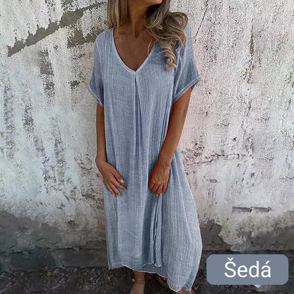 🎁Vysoko kvalitné, pohodlné letné šaty zo 100% ľanu🎁
