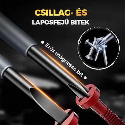 2 v 1 výkonný magnetický skrutkovač s vysokým krútiacim momentom a elektrickým senzorom