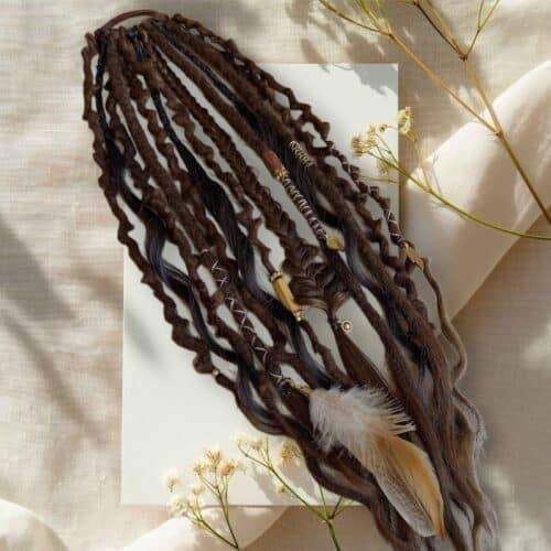 Rýchlo sa opotrebujúci festivalový účes s dredmi a konským chvostom