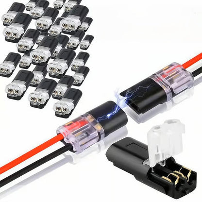 🏆Zásuvkové pripojenie dvojitého kábla s uzamykacou sponou