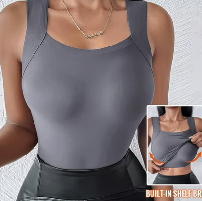 【🎁📿Ružový náhrdelník zdarma🎁】💖 (S-5XL) Tvarujúci top s integrovanou podprsenkou 💃