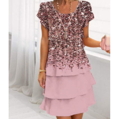 🌸Dámske letné šaty s kvetinovou potlačou na krku