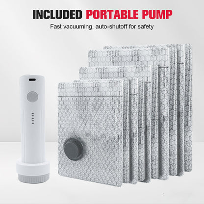 🔥Cestovné vákuové úložné tašky a prenosná sada pumpy