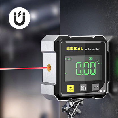 📐4 stranný magnetický digitálny uhlomer s laserom