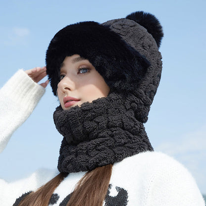 Dámska zimná teplá vetruodolná plyšová šatka