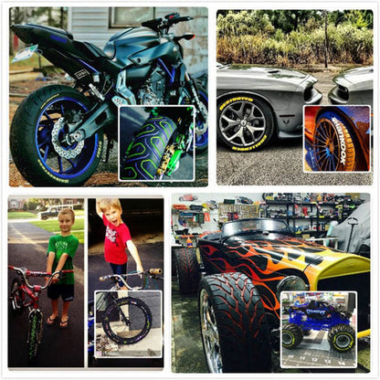 12 farieb vodeodolných fixiek na pneumatiky automobilov