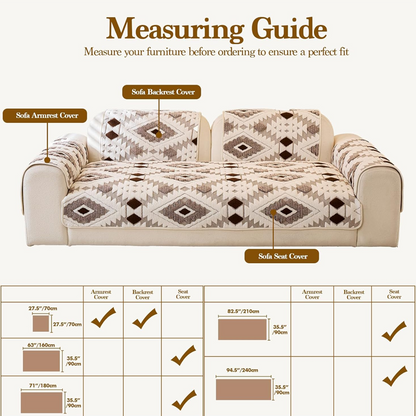 🛋️✨Moderný geometrický plyšový poťah na pohovku