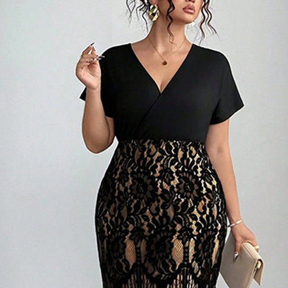 Dámske ležérne módne šaty s výstrihom do V