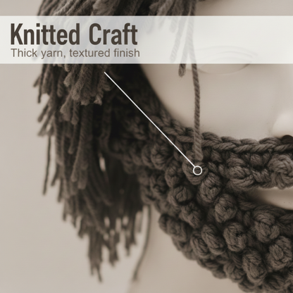 ⏰Klobúk v punkovom štýle s pripevnenou jednoduchou parochňou a pletenou bradou