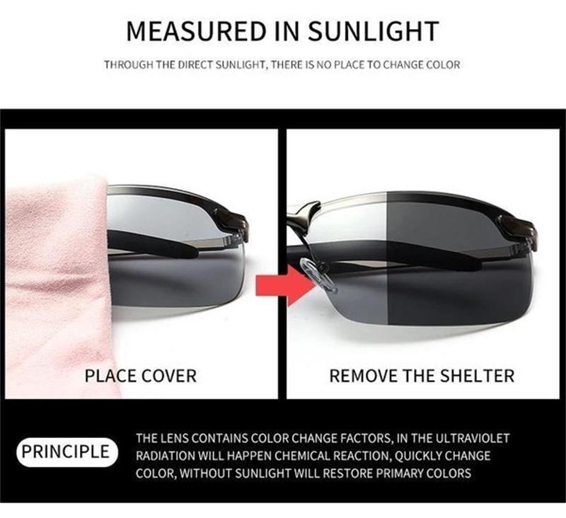 2026 Fotochromatické slnečné okuliare s antireflexnými polarizovanými sklami