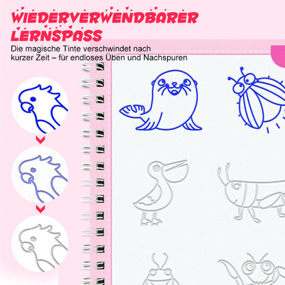 Kresliace knihy s drážkami pre deti