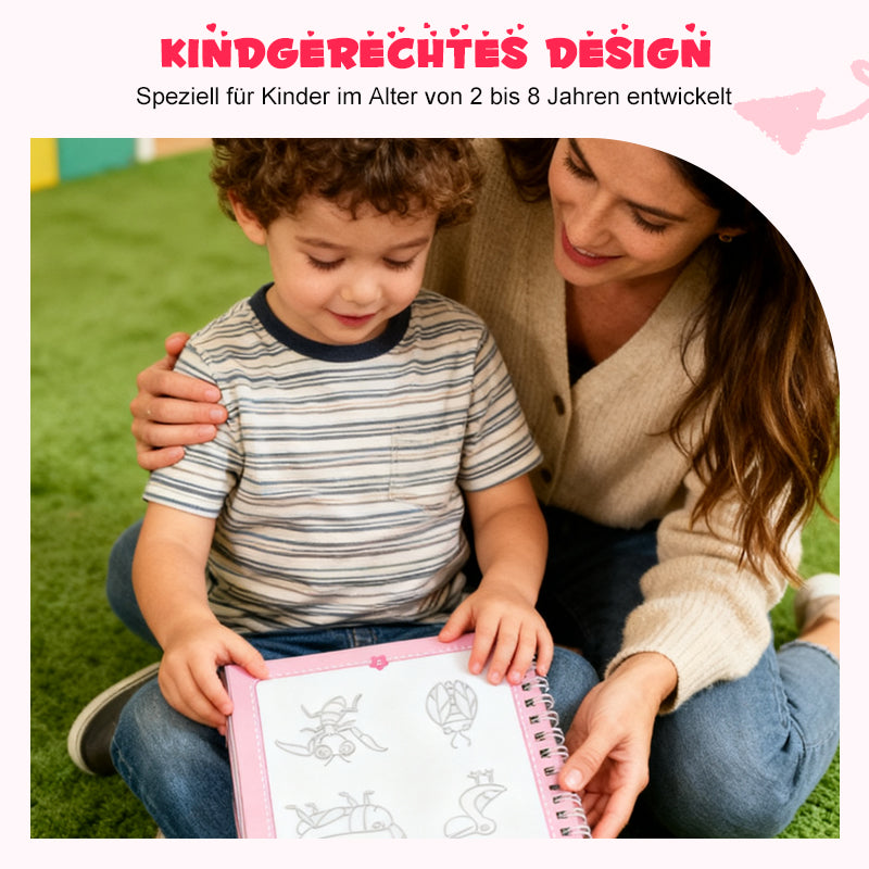 Kresliace knihy s drážkami pre deti