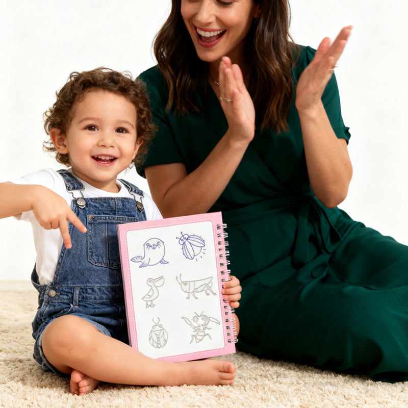 Kresliace knihy s drážkami pre deti