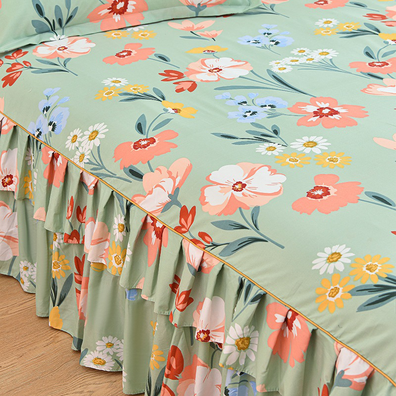 🛏️3dielna sada volánovej sukne do postele