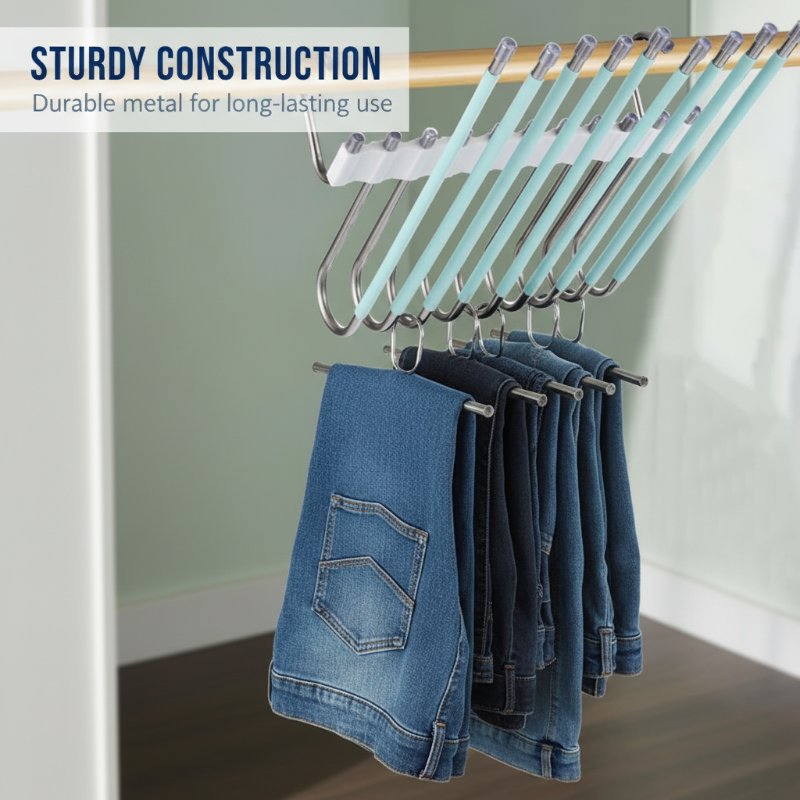 5 v 1 priestorovo úsporný vešiak na nohavice