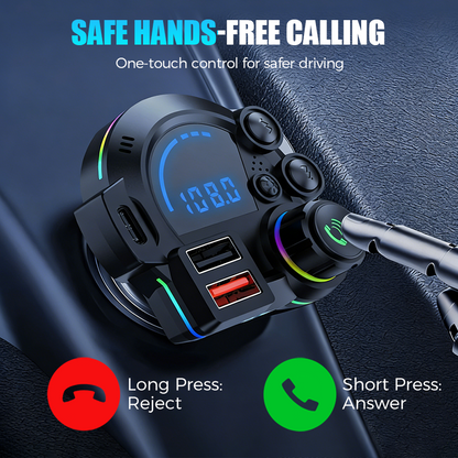 Univerzálny dvojportový FM Bluetooth vysielač do auta